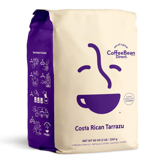 Costa Rican Tarrazu, Ground Coffee, Light Roast, 5 Pound Bag (Pack of 1)