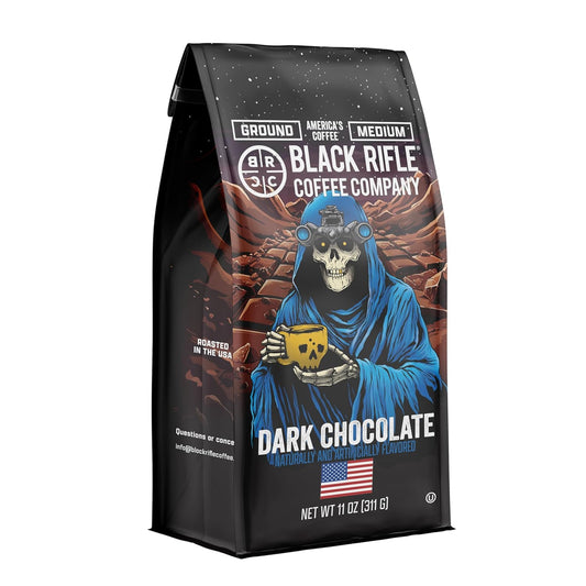 Dark Chocolate Roast 11Oz Gound Coffee with Smooth, Indulgent Dark Chocolate Notes for a Decadent Brew.