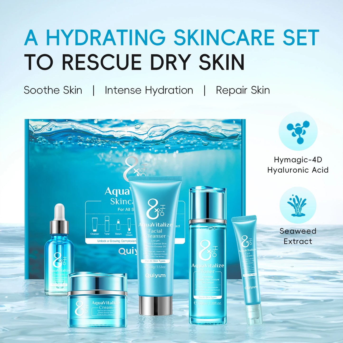 Deep Hydration Rescue Kit Wrinkle Smoothing Tightening Treatment Set