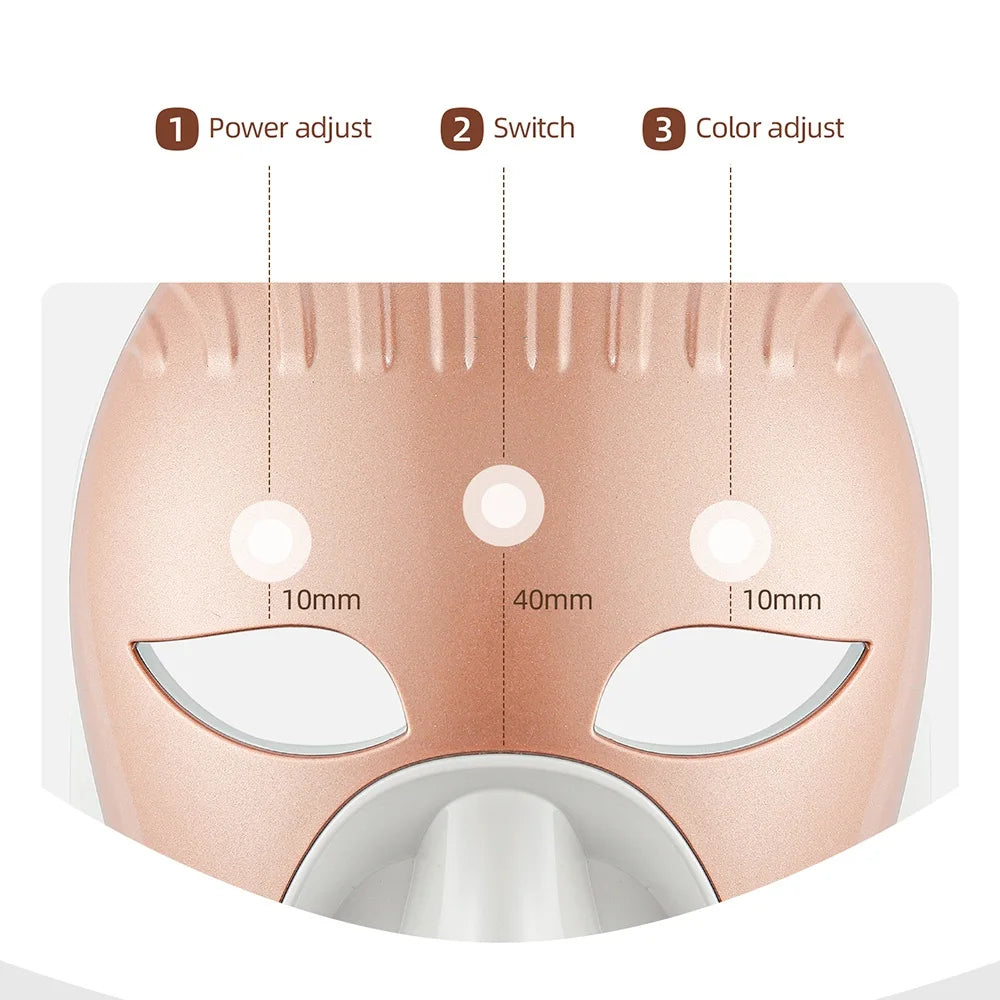 LED Face Mask Facial Skin Rejuvenation Repair Anti-Aging Anti-Wrinkle