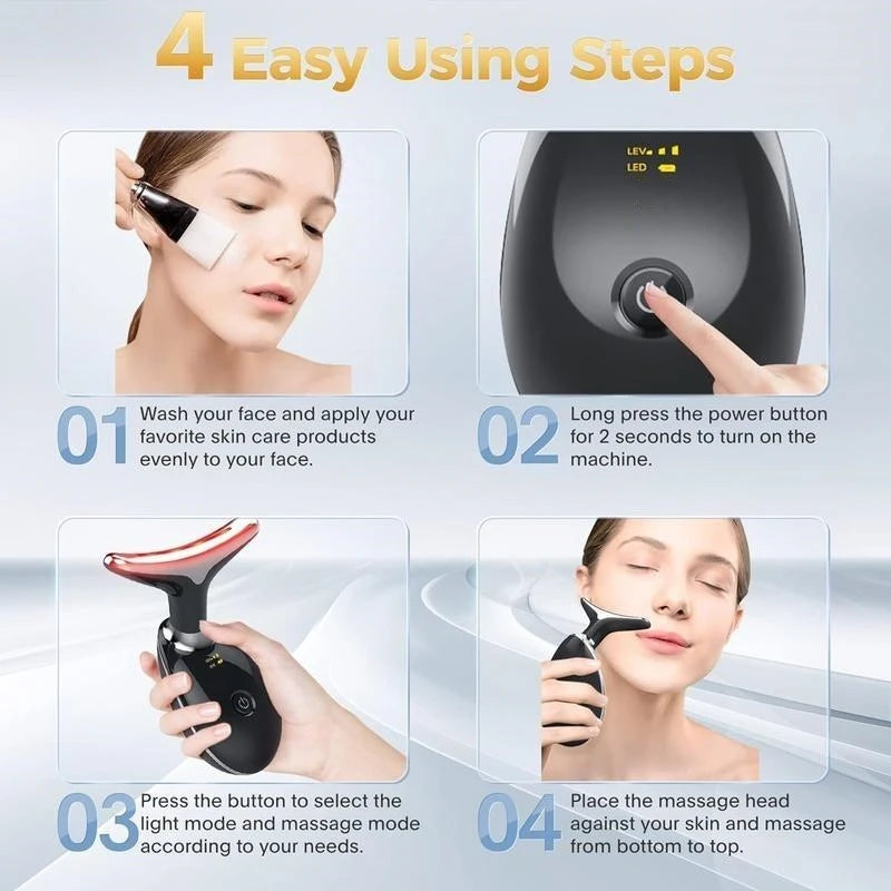 Face and Neck Light Vibration Therapy Anti-Aging Skin Massager